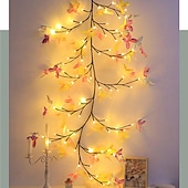 halpa LED-hehkulamput-1 kpl USB Pajupuun oksavalaistus 8 toimintoa 72/96/144LEDS lämmin valkoinen valo seinälle huoneeseen keittiöön kahvilaan Halloween-koristeeksi