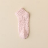 halpa kodin sukat-naisten irtoamattomat, näkymättömät sukat, yksivärinen korallifleece paksut talvilattiasukat, lämpimät kotisukat silikonipohjaisilla liukuestepohjilla