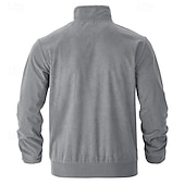 preiswerte Lässige Jacken-Herren Leichte Jacke Cordjacke Freizeitjacke Urlaub Täglich Atmungsaktiv Tasche Frühling Herbst Einfach Mode Klassisch Revers Regulär Schwarz Braun Hellgrau Armeegrün Aprikose Jacken