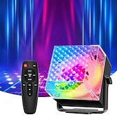abordables lumières de projecteur de galaxie d&#039;étoile-Mini lumières de fête RVB colorées activées par le son, lumière stroboscopique de fête avec télécommande pour Halloween, Noël, mariage, anniversaire, fêtes, lumières de scène à LED pour extérieur,