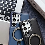 Phone Case For Samsung Galaxy S25 S25 Edge S24 S24 FE S23 Ultra Plus S22 Plus  Ultra Back Cover Magnetic Kickstand Shockproof Retro TPU PU Leather cheap Samsung Cases-Phone Case For Samsung Galaxy S25 S25 Edge S24 S24 FE S23 Ultra Plus S22 Plus  Ultra Back Cover Magnetic Kickstand Shockproof Retro TPU PU Leather