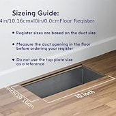 cheap Down to $30-Heavy-Duty 4" x 10" Floor Vents Registers - Walkable Premium Finish Sidewall Floor Register with Easy Adjust Air Supply Lever for Home, Office or Ceiling Installation - Durable and Sturdy Design