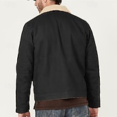 economico Giubbotti Cargo-Per uomo Giacca Invernale Giacca in Pile Giacca Cargo Giacca Casual Vacanza Quotidiano Calore Termico Tasca Pile Autunno Inverno Semplice Moda Streetwear Bavero Regolare Nero Cachi Grigio scuro Giacca