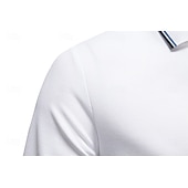 abordables Polo Élite para Hombres-Hombre Polo Trabajo Negocio Cuello Vuelto Manga Larga Ocio Cómodo Plano Bloque de Color Puro Todas las Temporadas Ajuste regular Rojo rubí Negro Blanco Azul Marino Oscuro Gris claro Verde Ejército