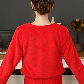 billiga Pälssjalar-Sjalar till damer Elegant Håller värmen Långärmad Imitationspäls Brudsjalar Med Fjädrar / päls Till Bröllop Höst