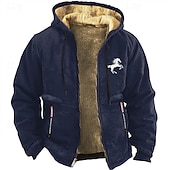 halpa Vintagetyyliset etniset hupparit-Miesten Hevonen Kantri Fleece Huppari College Päivittäin Klassinen Pitkähihainen Tiukka pyöreä kaula-aukko ulko- Koti Matkailu Musta Viininpunainen Kurenauha Syksy Talvi Suunnittelija