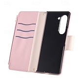 Недорогие Чехлы для Samsung-телефон Кейс для Назначение SSamsung Galaxy Z-образный сгиб 7 Z-сгиб 6 Z Fold 5 Z Fold 4 Кейс на заднюю панель с ремешком Откидная подножка Разъем для карты Ретро ТПУ Кожа PU