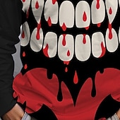 お買い得  男の子のハロウィンコスチューム-ハロウィーン 男の子 3D ゴースト Tシャツ Ｔシャツ 長袖 春 秋 ファッション ベーシック 子供 4〜12年 クルーネック アウトドア カジュアル 日常 レギュラー
