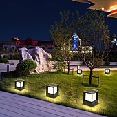cheap Post Light-LED Outdoor Solor Post Lights 21cm Nordic Style Outdoor Column Lights Fence Post Cap Lights Waterproof IP54 for Deck Suitable for Door Stone Pillars Garden lamp Post