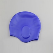 رخيصةأون قبعات السباحة-قبعة سباحة من السيليكون إلى بالغين سيليكون غرفة إضافية ملائمة مريح مقاوم للكلور ومضاد للحساسية سباحة تزلج على الماء