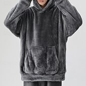 economico Cime-Per uomo Felpa in pile Felpa con cappuccio in pile Felpa termica Manica Lunga Con Cappuccio Top Esterno Calore Termico Inverno Poliestere Grigio scuro Nero Bianco Tennis Allenamento Corsa