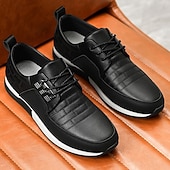 Χαμηλού Κόστους Καθημερινά Sneakers-Ανδρικά μπλε σκούρο ελαστικά αθλητικά παπούτσια με κορδόνια – αναπνεύσιμα αθλητικά παπούτσια για επαγγελματικές casual εμφανίσεις, μετακινήσεις και περπάτημα στην πόλη