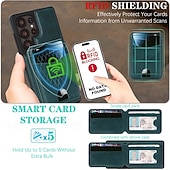 levne Pouzdra pro Samsung-telefon Carcasă Pro Samsung Galaxy S25 S25 Hrana S24 Ultra Plus S24 FE Zadní kryt Magnetické Stojánek Slot pro kartu Retro TPU PU kůže