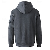 economico Felpa Tattica-Per uomo Felpa con cappuccio Felpa con cappuccio a zip intera Felpa con cappuccio in pile Felpa con cappuccio tattica Nero Verde militare Blu marino Cachi Grigio chiaro Con Cappuccio Semplice Cerniera