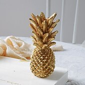 Недорогие Свечи и подсвечники-Винтажный золотой подсвечник в форме ананаса, настольный канделябр из смолы для дома, отеля, свадьбы &amp;украшения для праздничного стола