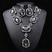 voordelige Sieradensets-Sieradenset 2 Kromi 1 Ketting Oorbellen Dames Elegant Vintage Modieus Vintagestijl Klassiek Sieraden set Voor Bruiloft Feest Bruiloft gast