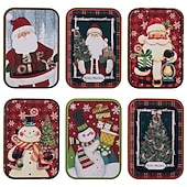 voordelige Verzamelbare Figuren-Kerstkoekjesblikken met deksels om cadeau te geven, kerstblikken, mini metalen doos met deksel, vakantie snoep, koekjesopslag, geschenkverpakking, feestelijke feestgunst, lege container