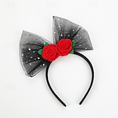 economico Costumi di Halloween per bambini-Bambini Ragazze Accessori per capelli Dolce Quotidiano Ferie Floreale Fiocco Nero Bianco