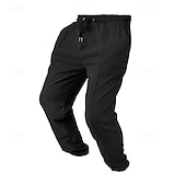 abordables Pierna Recta-Hombre Pantalones de Deporte Pantalones Pantalones deportivos de pierna recta Pantalones de gofres Correa Bolsillo Cintura elástica Plano Comodidad Deporte Diario Moda Casual Negro Blanco