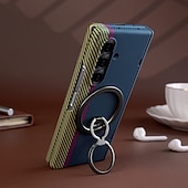 Недорогие Чехлы для Samsung-телефон Кейс для Назначение SSamsung Galaxy Z-образный сгиб 7 Z-сгиб 6 Z Fold 5 Z Fold 4 Кейс на заднюю панель и протектор экрана Откидная подножка Защита от удара Ретро ПК