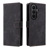 cheap Samsung Cases-Phone Case For Samsung Galaxy Z Fold 7 Z Fold 6 Z Fold 5 Z Fold 4 Back Cover with Lanyard Kickstand Card Slot Retro TPU PU Leather