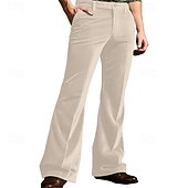 preiswerte Fackel-Herren Anzughose Cordhose Schlaghosen Hose Chinos Tasche Knöpfe Einfach Komfort Formell Party Arbeit Mode Klassicher Stil Armeegrün Blau Mikroelastisch