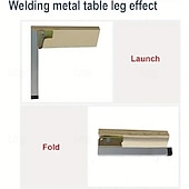 billiga Förvaring-4-pack kraftiga fällbara bordsbenfästen med självlåsande gångjärn, fällbara järnfästen för bords-, stols- och sängben, låsbara förlängningsstödgångjärn med skruvar
