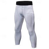 cheap Running Pants &amp; Tights-Men&#039;s Compression Pants Compression Tights Leggings Sports Baselayer 3D High Waist Bottoms Athleisure Gym Workout Fall Quick Dry Gym Basketball Athletic Regular Fit Sportswear Activewear Solid Colored