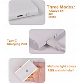 abordables veilleuses à capteur-Veilleuse LED rechargeable à intensité variable, éclairage d&#039;escalier à changement de couleur, éclairage d&#039;intérieur avec détecteur de mouvement, veilleuses RVB pour couloir, chambre d&#039;enfant,