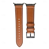olcso Samsung óraszíjak-Óraszíj mert Samsung Galaxy 8. óra 40/44 mm 8. óra klasszikus 46 mm Műbőr Csere Szíj Állítható Rozsdamentes acél csat Bőr Link Karszalag