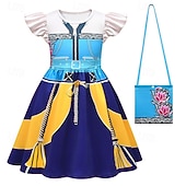 Костюм поп-звезды в стиле корейского идола, карнавальный костюм, фильм «Виртуальный идол», косплей для девочек, детей, карнавал на Хэллоуин, представление, выставка аниме Comic Con Недорогие Костюмы для девочек-Костюм поп-звезды в стиле корейского идола, карнавальный костюм, фильм «Виртуальный идол», косплей для девочек, детей, карнавал на Хэллоуин, представление, выставка аниме Comic Con