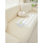 economico Copridivano-Copridivano in velluto jacquard con linea geometrica, 1 pezzo, copridivano elastico in stile semplice, adatto agli animali domestici, antiscivolo, antipolvere, lavabile in lavatrice, protezione per
