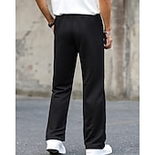 Men's Sweatpants Tear Away Pants Flared Pants Trousers Drawstring Pocket Elastic Waist Plain Comfort Sports Outdoor Daily Fashion Casual Black Micro-elastic cheap Straight Leg-Men's Sweatpants Tear Away Pants Flared Pants Trousers Drawstring Pocket Elastic Waist Plain Comfort Sports Outdoor Daily Fashion Casual Black Micro-elastic