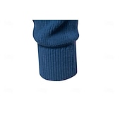 halpa Miesten Elite Neuleet ja Cardiganit-Miesten Pusero Neuloa Tavalliset topit Puolet vetoketjusta Tavallinen Pystykaulus Tyylikäs Aja sivuun Koulu Loma Vaatetus Kevät Syksy Musta Tumma laivastonsininen S M L