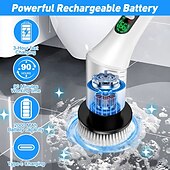 cheap Household Appliances-7 in 1 Multi-functional Digital Electric Cleaning Brush Rotatable and Extensible Wireless Handheld Brush for Bathing and Kitchen Use