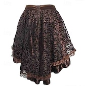 halpa Pohjat-Retro / vintage Punk &amp; goottilainen Steampunk Hameet Gootti tyttö Rimpsu Naamiaispuku Naisten Fantasia Steampunk Naamiaiset Rento / arki Aikuiset Hame