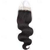 voordelige 3 bundels met sluiting-Braziliaanse bodywave van menselijk haar, weefextensie van menselijk haar, 3 bundels met sluiting, 4x4 kantsluiting