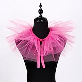 preiswerte Zubehör und mehr-Rokoko Viktorianisch Renaissance Tüllkragen Zirkus Clown Kostüm Unisex Halloween Karneval Leistung LARP Renaissance-Messe Erwachsene Kragen Ganzjahres