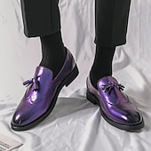 tanie Loafery-zielone, męskie mokasyny z prawdziwej skóry ekologicznej z frędzlami – eleganckie i stylowe obuwie na oficjalne i świąteczne okazje