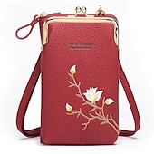 economico Organizzazione spazi-Portafoglio a tracolla da donna con porta cellulare, elegante mini borsa a tracolla ricamata, borsa da donna multifunzionale, piccola borsa a tracolla alla moda casual per l&#039;uso quotidiano