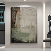 cheap Abstract Paintings-Mintura Hand Painted Abstract Green Oil Paintings on Canvas Modern Abstract Wall Art Picture For Home Decoration Ready To Hang With Stretched Frame