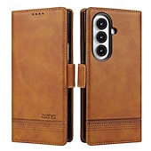cheap Samsung Cases-Phone Case For Samsung Galaxy Z Fold 7 Z Fold 6 Z Fold 5 Z Fold 4 Back Cover Card Slot Shockproof Retro TPU PU Leather