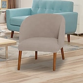 baratos Cobertura de Sofa-capa decorativa para cadeira com grade 5x5 e encosto alado - capa elástica para cadeiras de jantar ou de destaque
