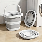 tanie Przechowywanie i organizacja-Składane, przenośne plastikowe wiadro – oszczędzające miejsce, o dużej pojemności, do użytku na zewnątrz, w samochodzie, na rybach, do prania, mycia, moczenia stóp, wielofunkcyjne, do przechowywania i