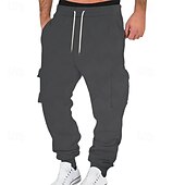 cheap Cargo-Men's Sweatpants Joggers Trousers Jacquard Drawstring Pocket Plain Comfort Daily Sports Outdoor Fashion Casual White Wine Micro-elastic