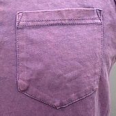preiswerte Fitness Tank-Tops-Herren Tank Top Weste Top Unterhemd Ärmellos Shirt Baumwolle Ärmellos Henley Sommer Einfarbig Mode Designer Basic Tasche Knöpfe Urlaub Street Ausgehen Schwarz Hellgrün Rosa Top Tee für Männer
