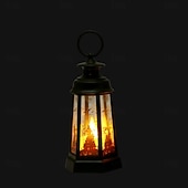 preiswerte Halloween drinnen-1 pc 14,5 cm halloween dekorative led wind licht desktop ornament retro hexagonal led wind licht party dekoration prop anhänger