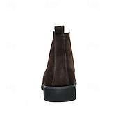 abordables Bottines-Bottines chukka en similicuir marron pour homme avec fermeture à lacets, bottines décontractées pour un usage quotidien, professionnel et semi-formel