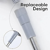 abordables Limpiando suministros-Plumero de microfibra curvo, retráctil y lavable, de 2,8 metros de largo, con mango extensible, flexible y electrostático, ideal para limpiar el hogar, ventiladores de techo de gran alcance,