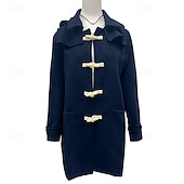 economico Trench da uomo-Per uomo Cappotto Trench Trench lungo Vacanza Quotidiano Inverno Poliestere Antivento Caldo Capispalla Abbigliamento Moda Classico Semplice Tasca Con Cappuccio Monopetto